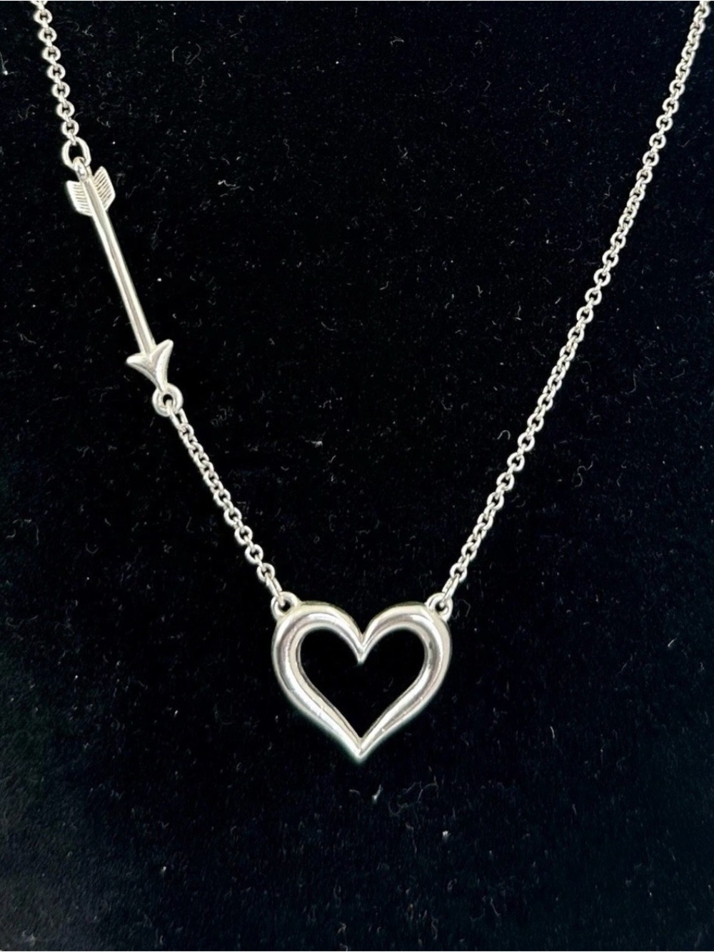 JAMES AVERY Sterling Silver Love Struck Heart Arrow Necklace